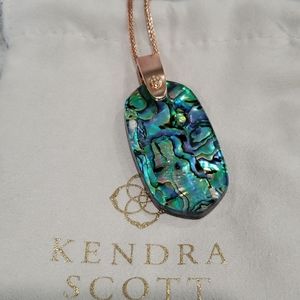 Kendra Scott Abalone Shell Long Pendant Necklace